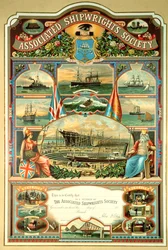 Members certificate of the Associated Shipwrights Society